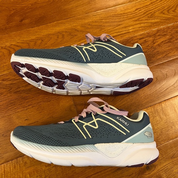 Karhu Fusion 3.5 Blue Mirage/Chino Green women’s running shoe in size 10. - Picture 3 of 8